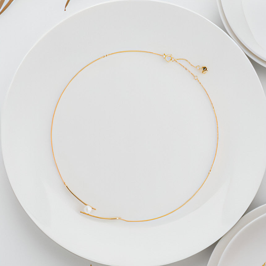 LuxeBaré™ – Chopsticks Clavicle Chain Necklace