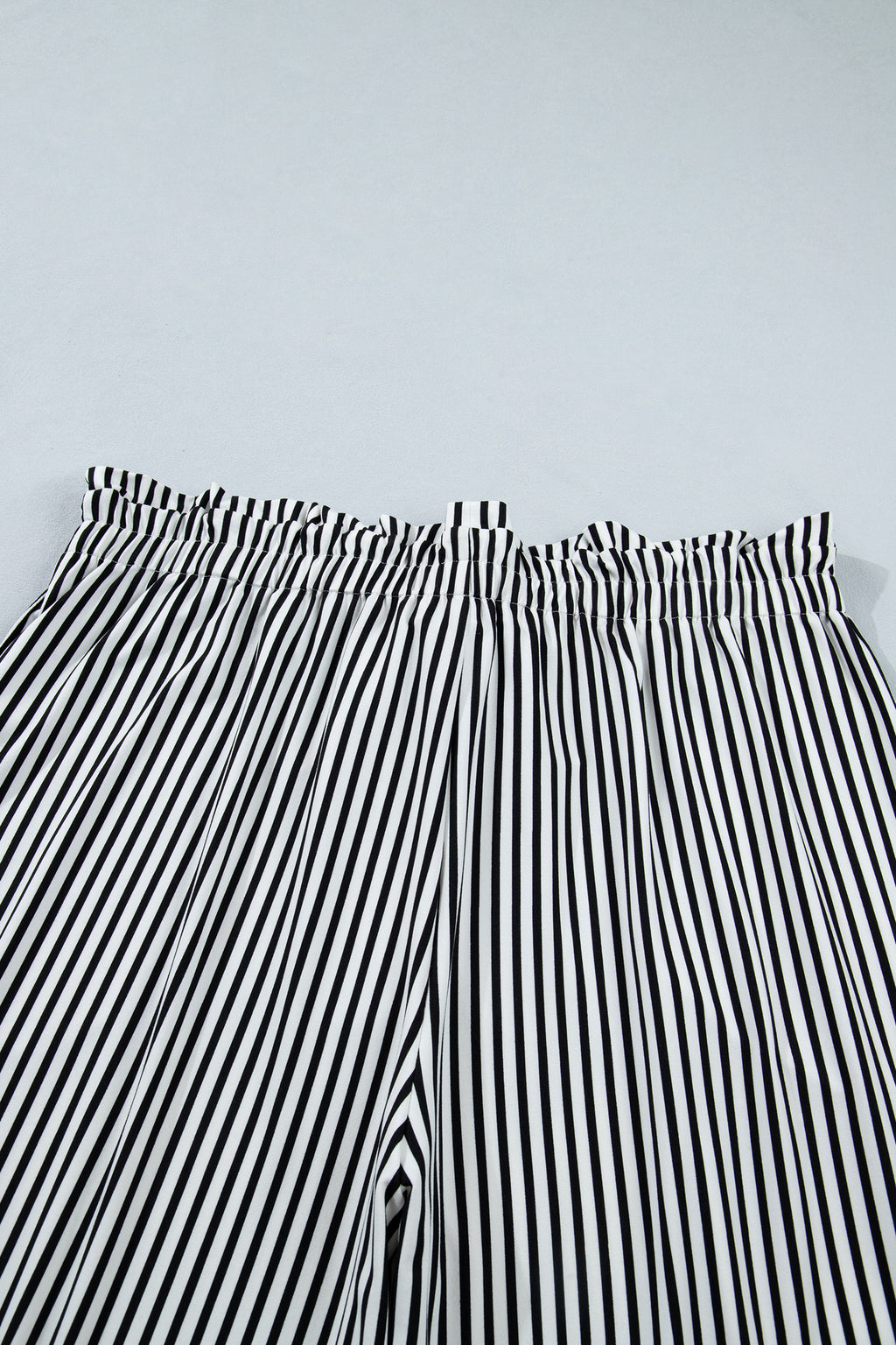Black Stripe Plus Size Loose Straight Casual Pants