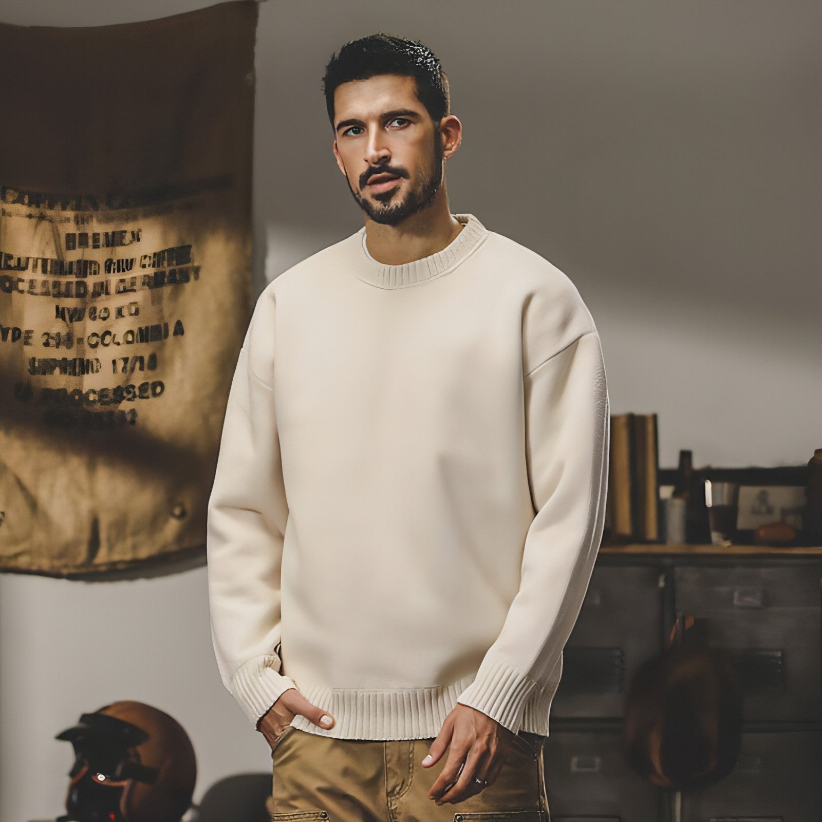 A.1 Suéter de punto básico para ropa interior masculina