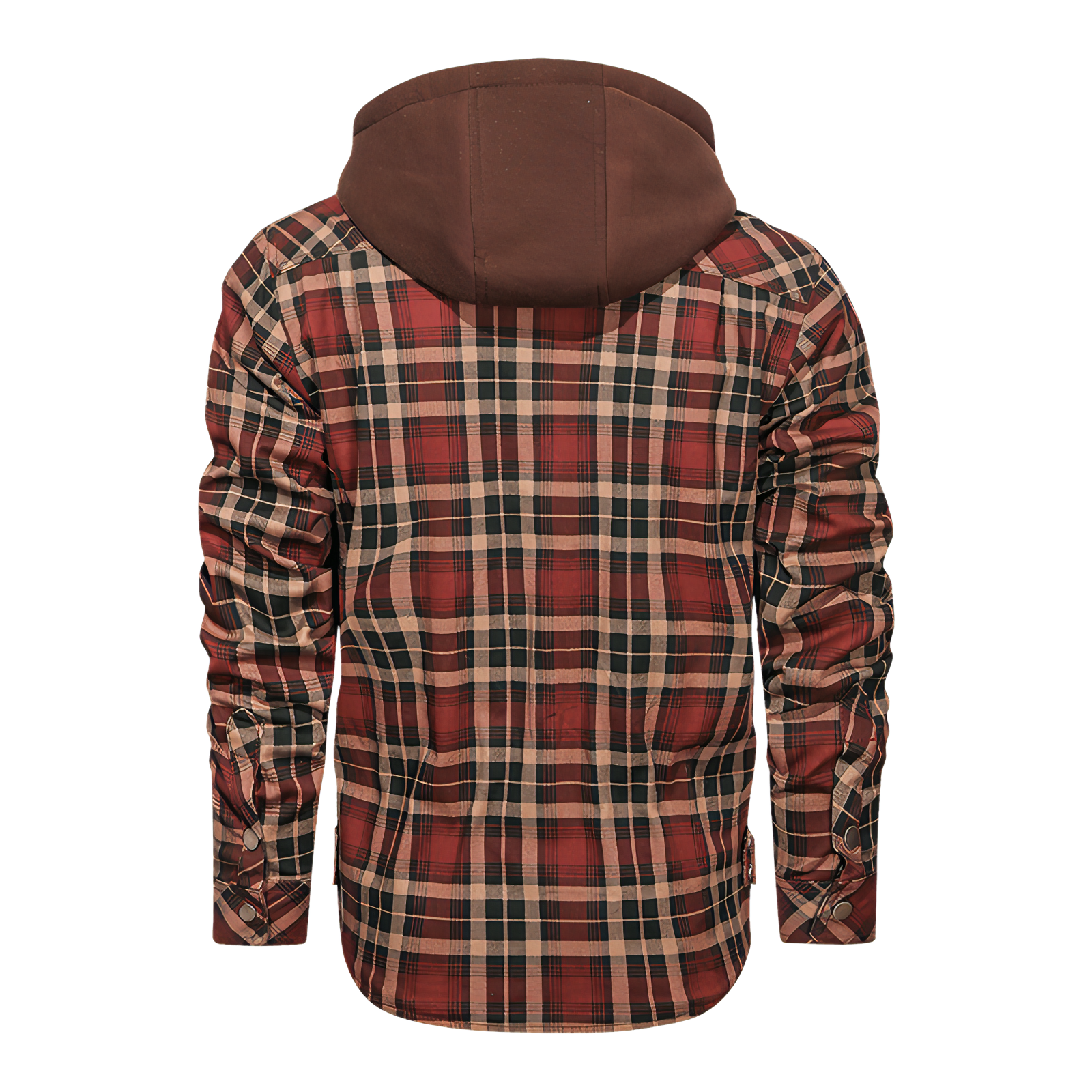 Men Long-sleeved Plaid Jacket