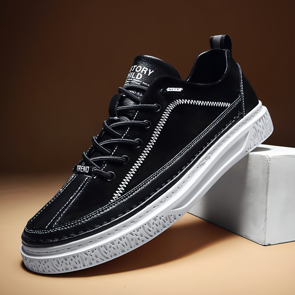 Zapatos de cuero pequeños estilo británico casual para hombre