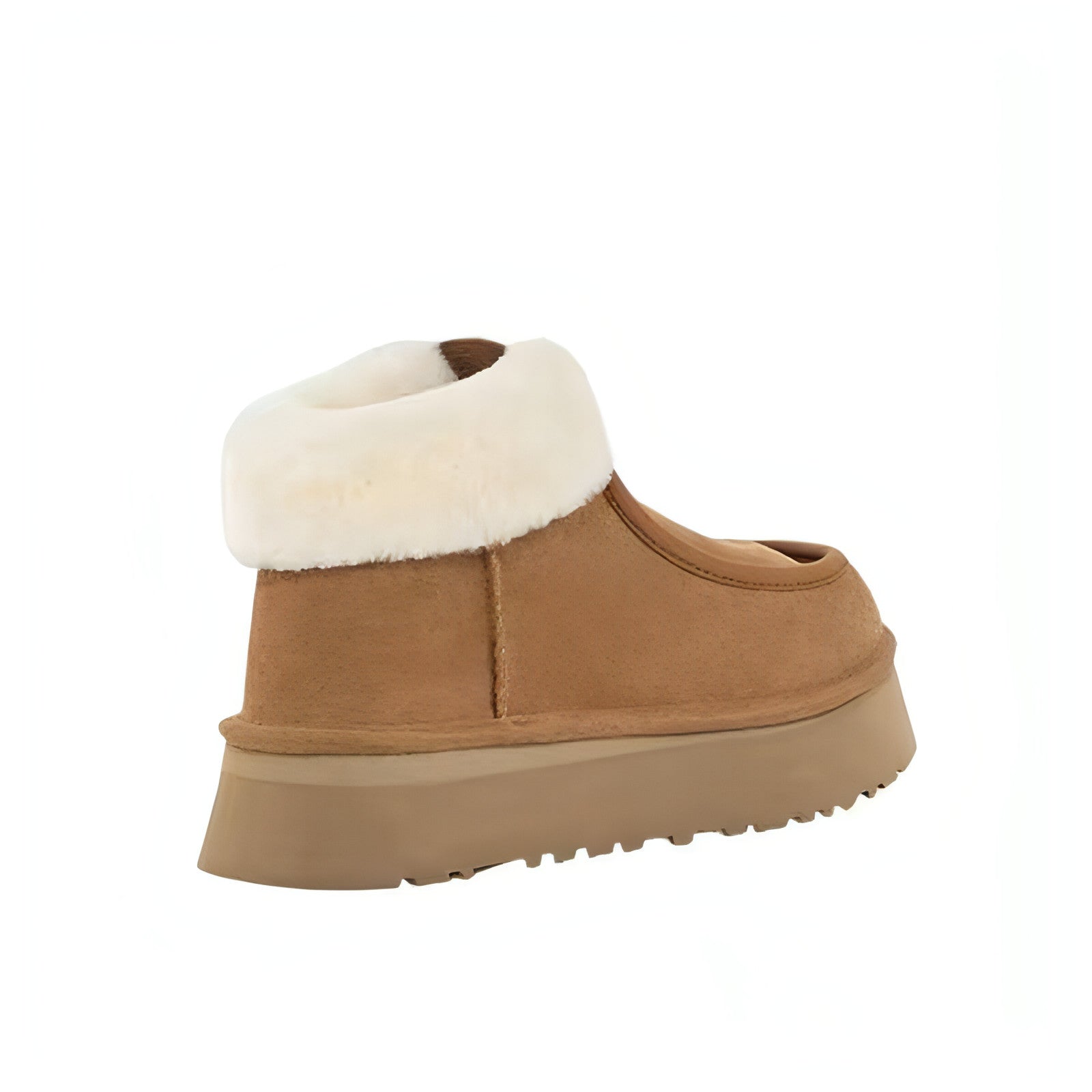 Botas de lana con cremallera frontal para mujer