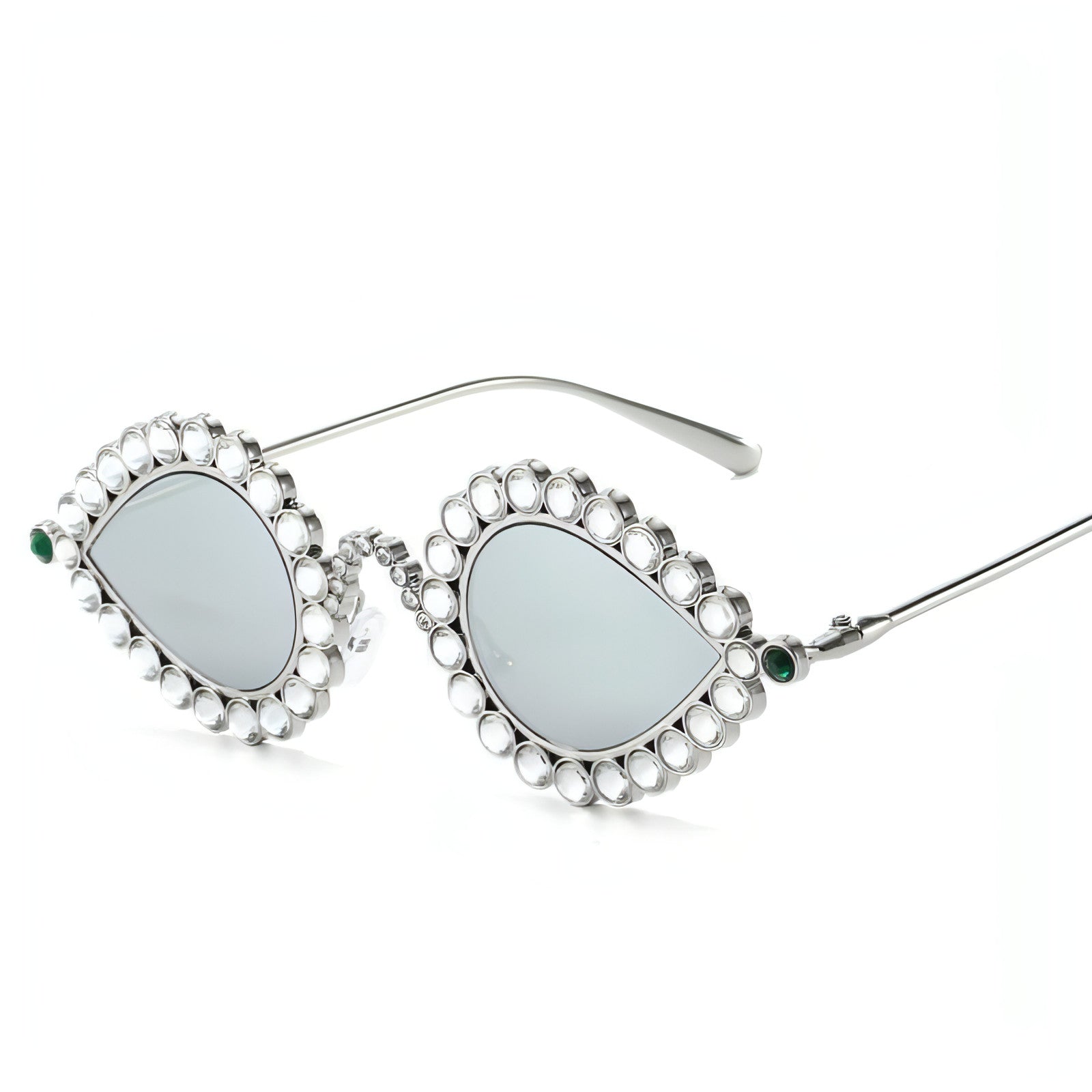 Z. Metal Small Frame Diamond Sun Glasses Accessories