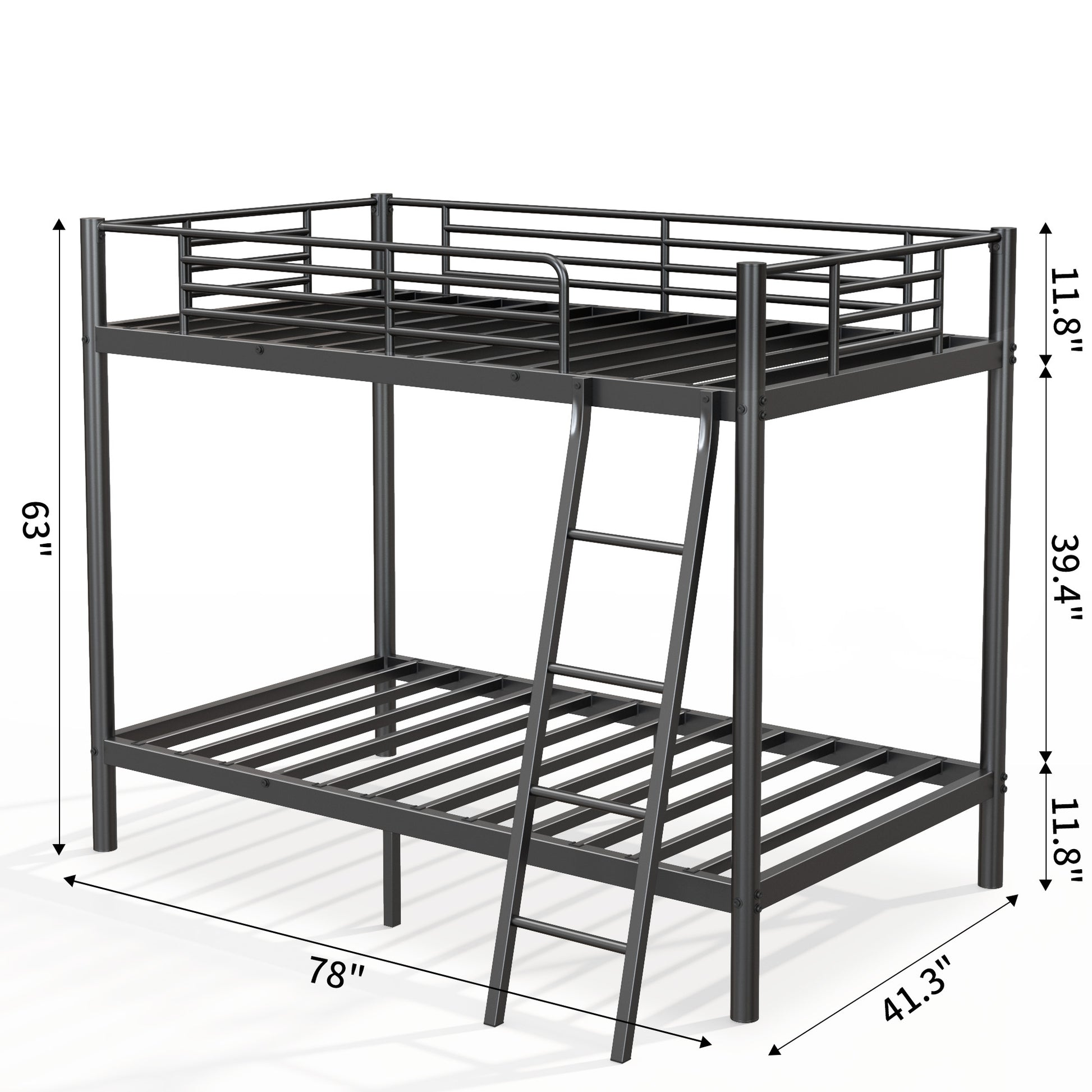 LuneluX_Home – SpaceSaver Loft Bunk Bed (Twin over Twin)