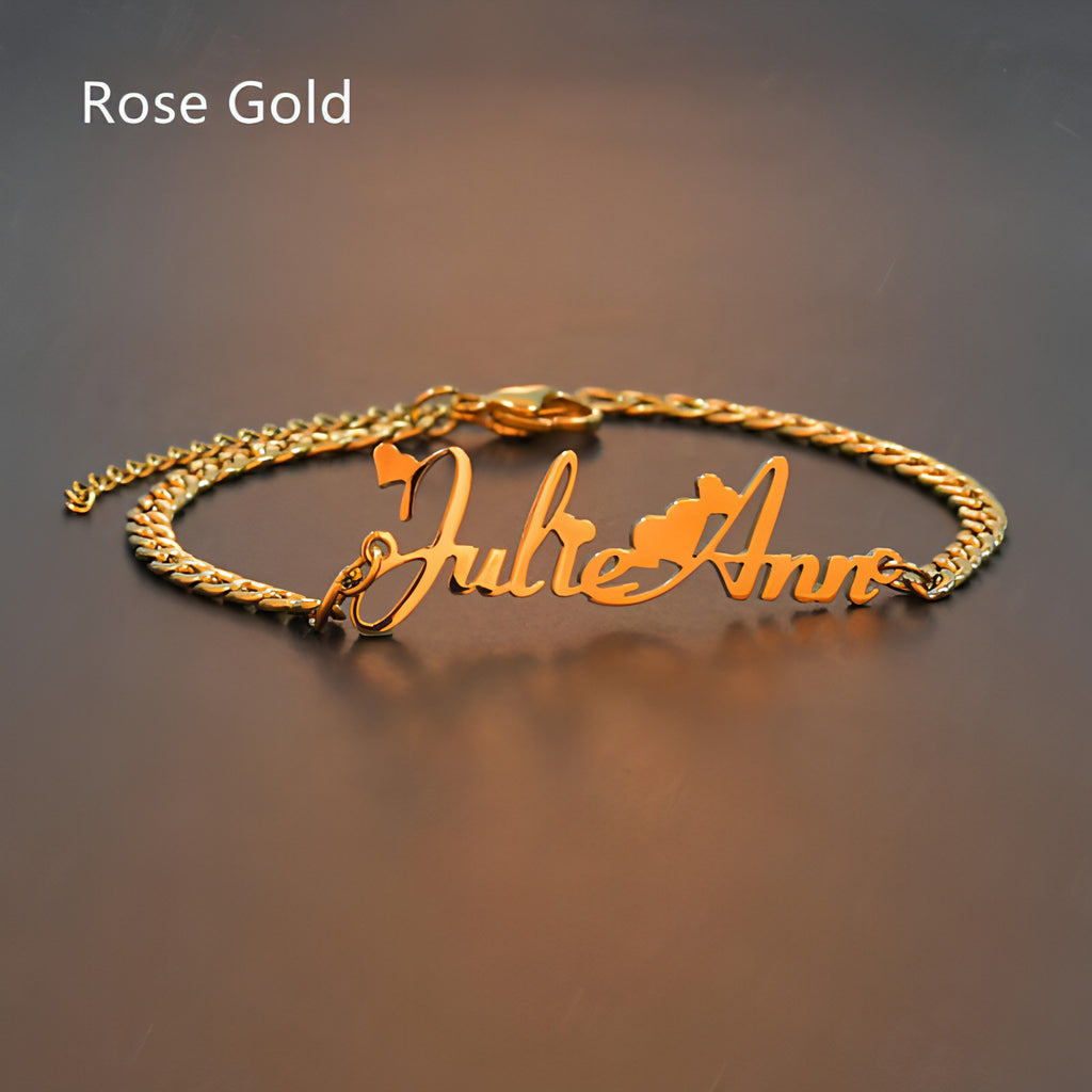 DIY Personalized Custom Stainless Steel Name Bracelet – Engraved Jewelry for Men & Women
