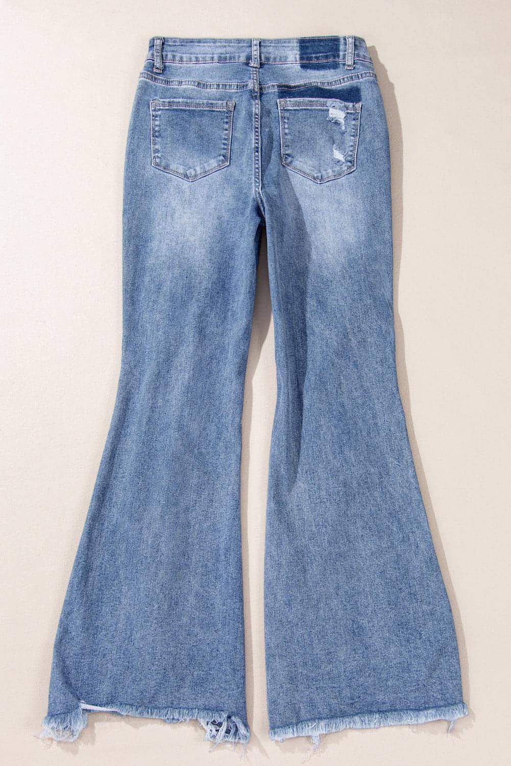 Dusk Blue High Rise Rabled Creseed Hem Alred Jeans
