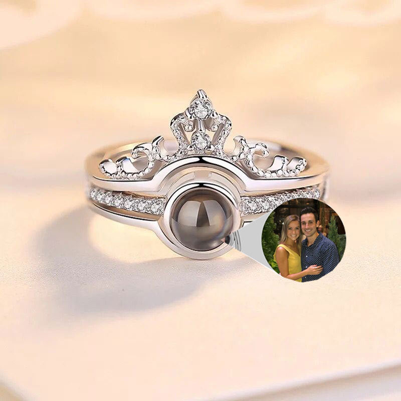 LuxeJewels™ – 925 Projection Ring with Personalized Photo