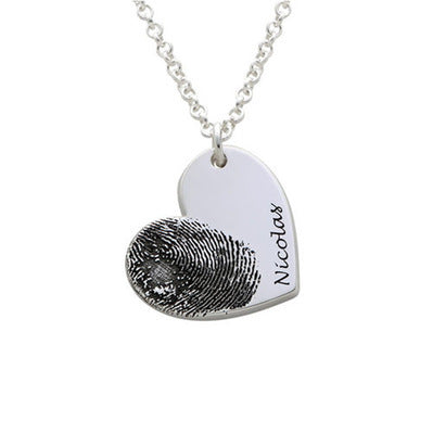 LuxeMemory™ – Fingerprint Heart Necklace | Memorial & Love Edition