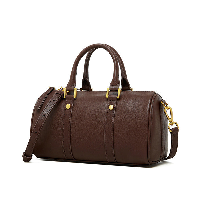 Retro Portable Cowhide Crossbody Bag – Vintage Style with Modern Convenience