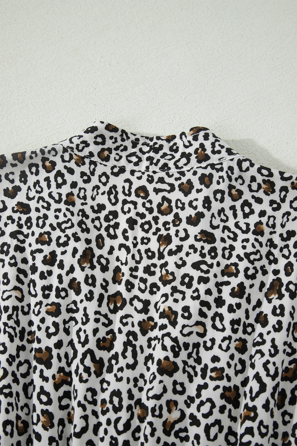 Beige Leopard Zip Front V Neck Cinched Waist Sleeveless Maxi Dress