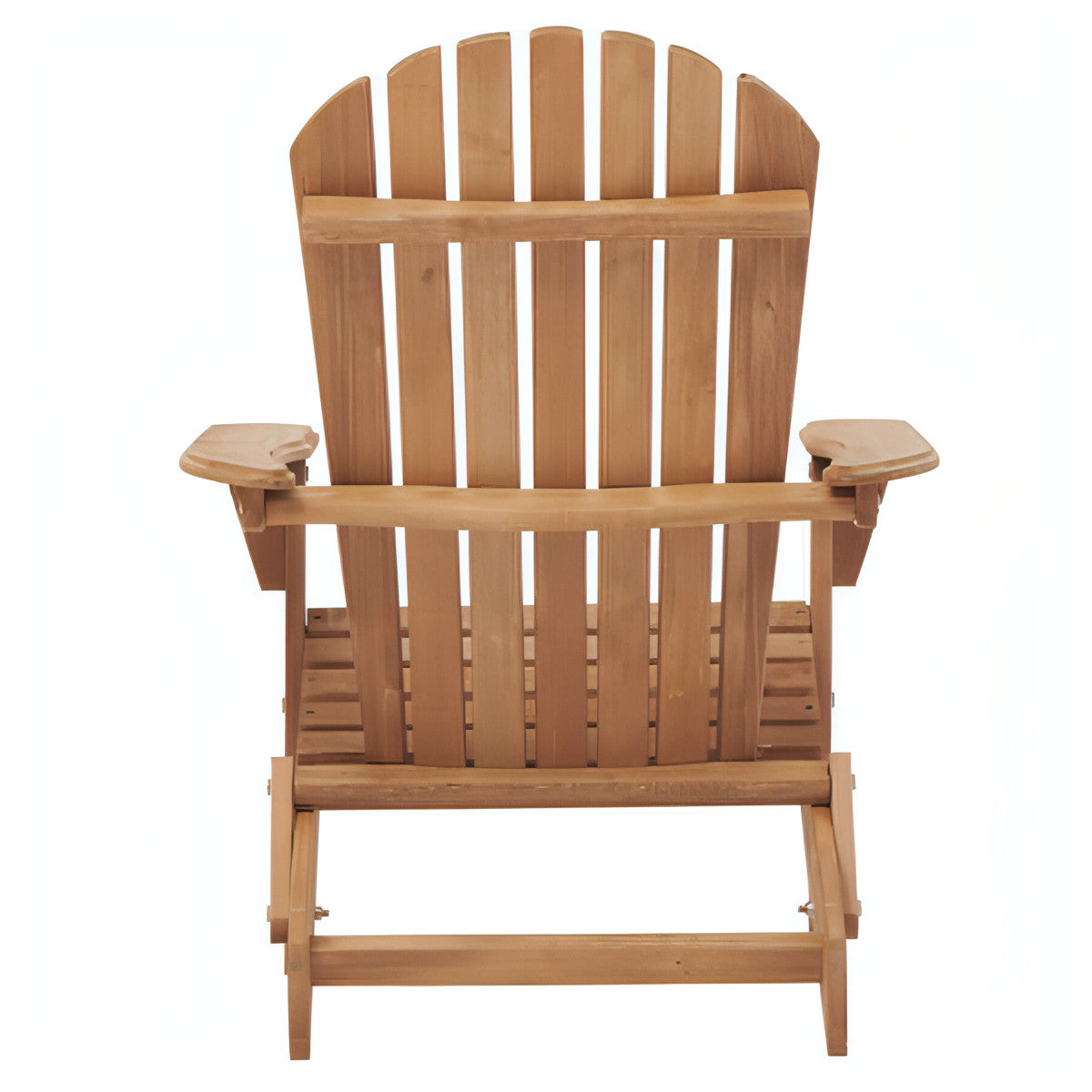 LuneluX_Home – Wooden Folding Adirondack Chair Set (2 pcs, Light Brown)