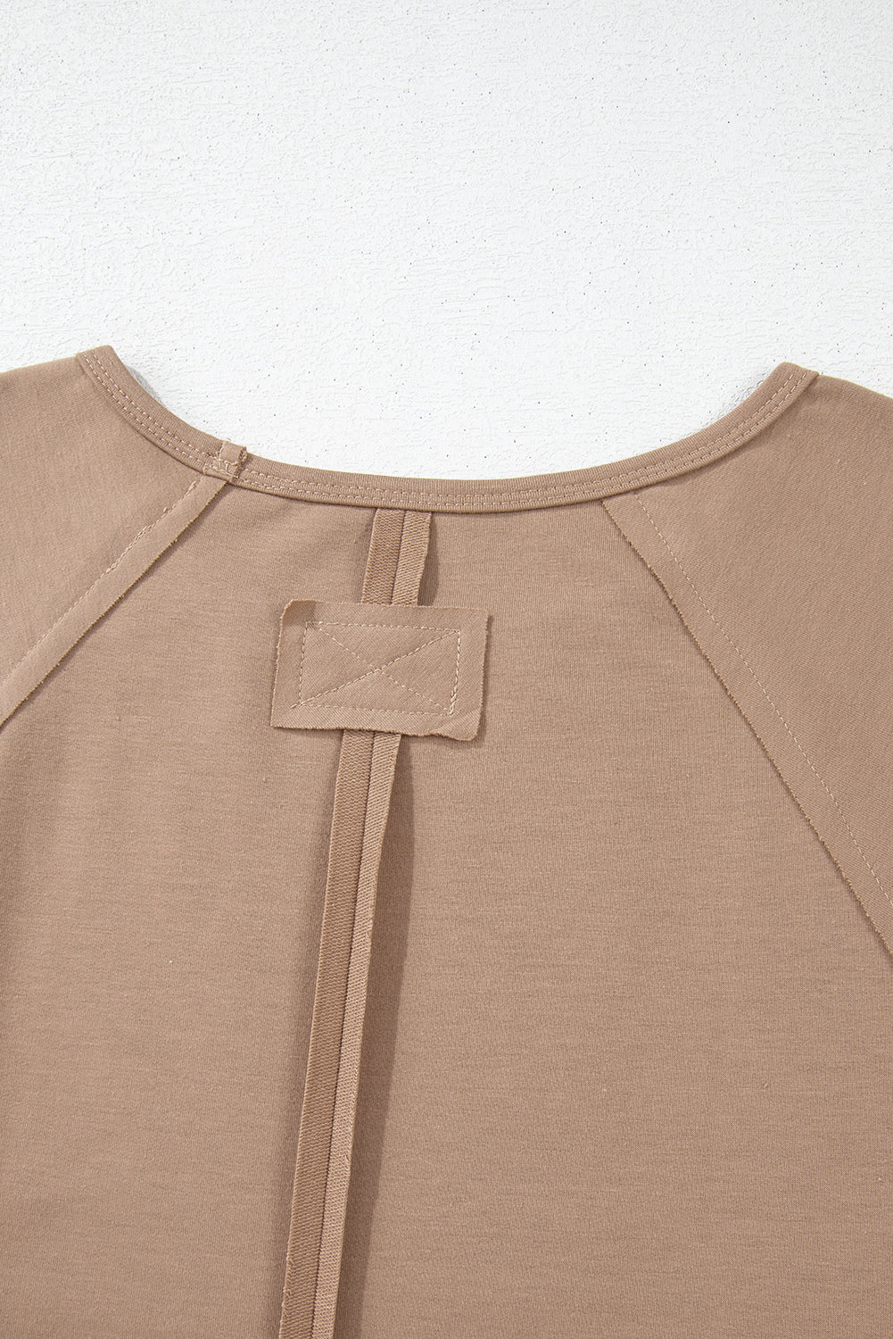 Light French Beige Plus Size Flower Striped Patchwork Puff Sleeve Loose Sweatshirt