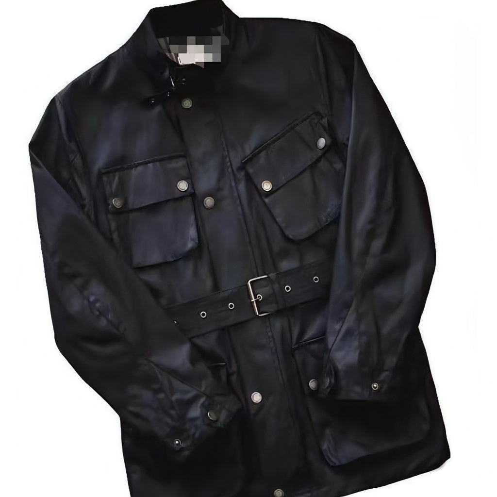 Oliewas jas Trench Retro Biker's waterdichte jas voor mannen
