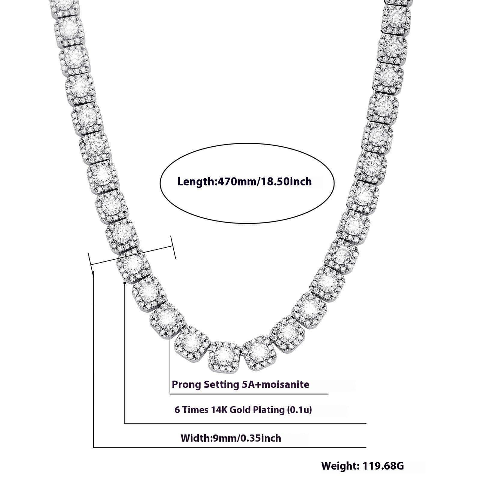 Herr hiphop halsband silver godis
