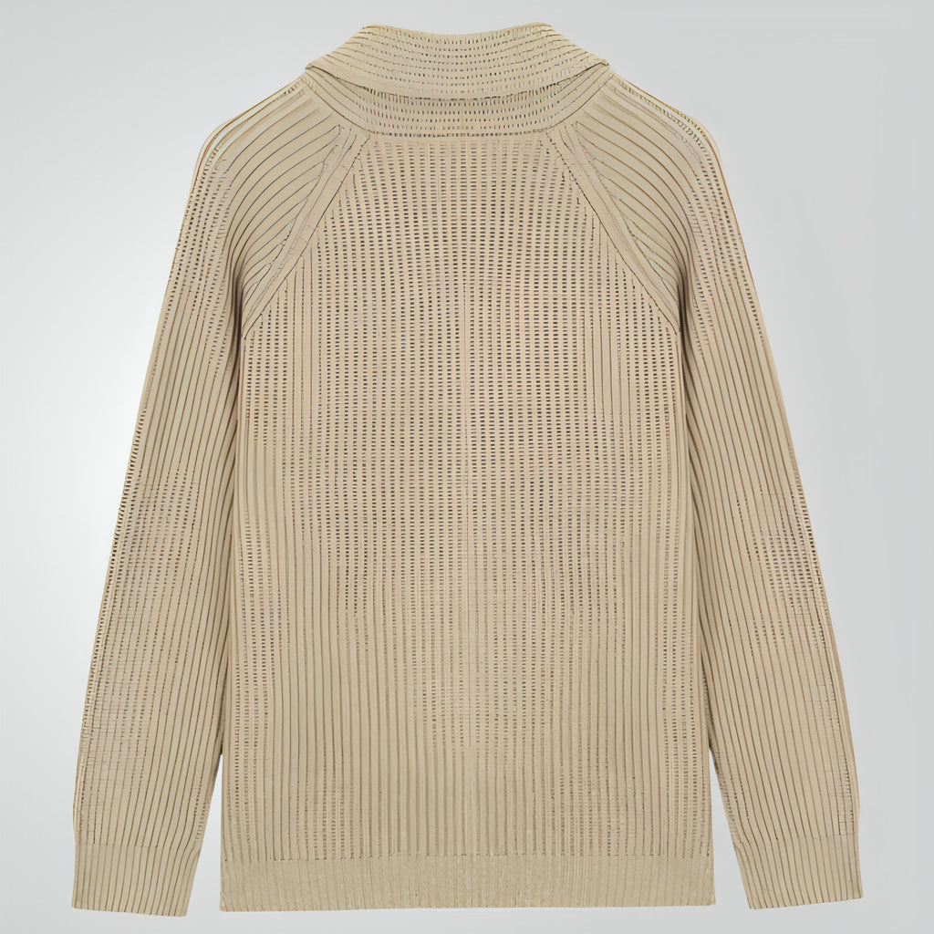 Cárdigan de punto con solapa para hombre, suéter de botones de moda con bolsillos, ropa de abrigo, top de manga larga para primavera y otoño
