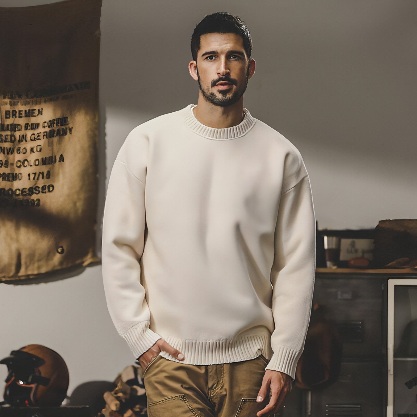 A.1 Suéter de punto básico para ropa interior masculina