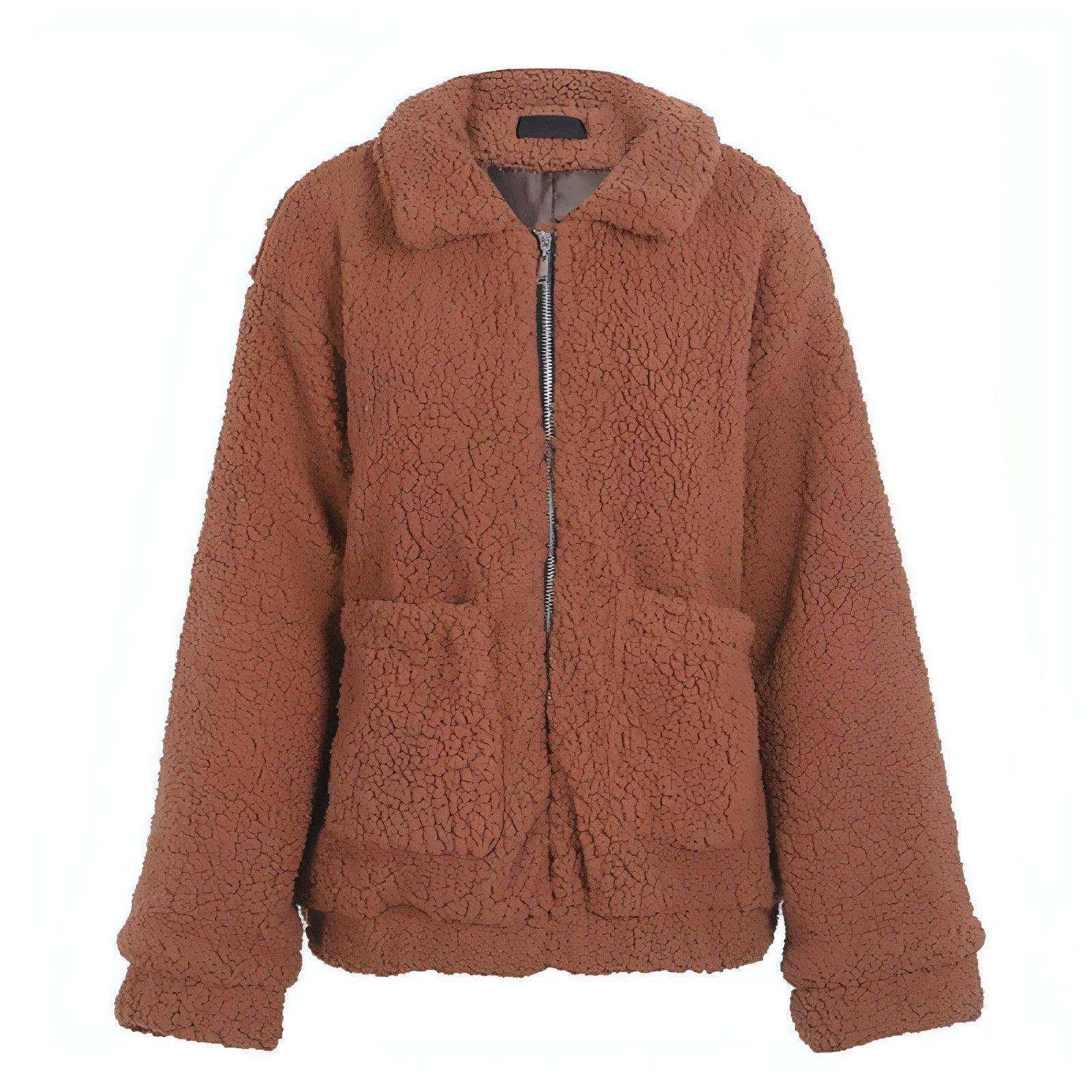 Faux Lammwolle übergroße Jacke Mantel Winter schwarz warme haarige Jacke Frauen Herbst Oberbekleidung
