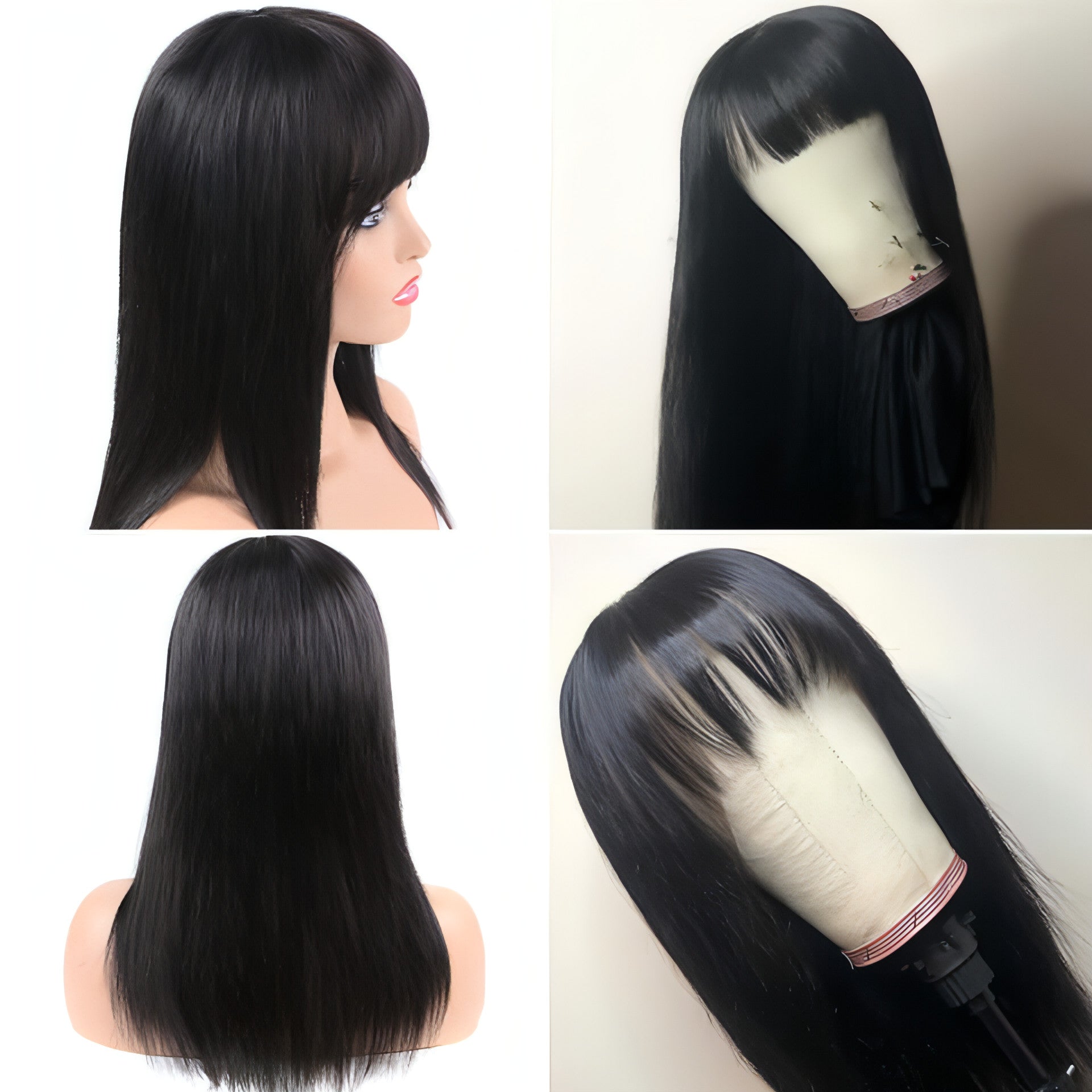 LuxeWave - Real hair wig headgear NOIR
