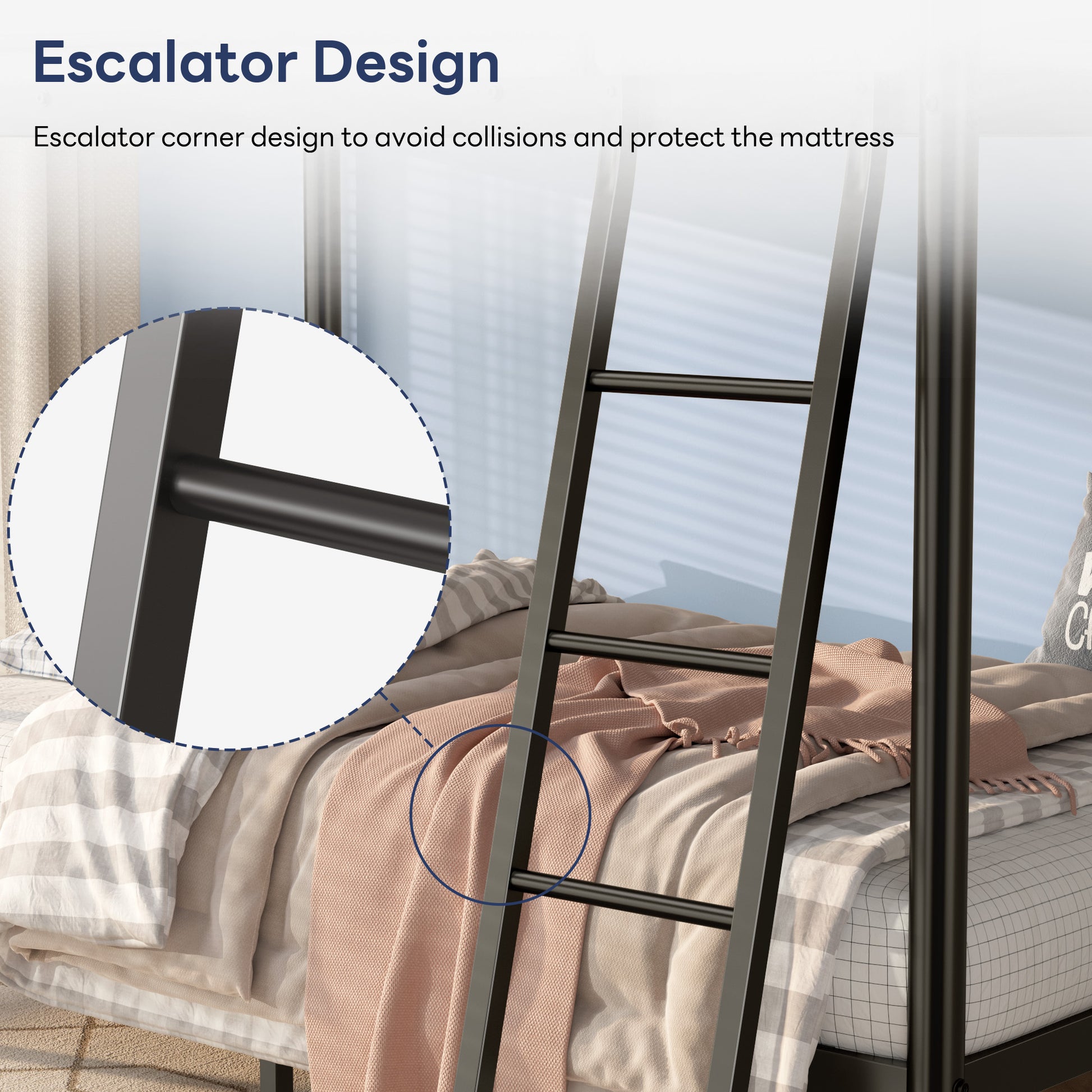 LuneluX_Home – SpaceSaver Loft Bunk Bed (Twin over Twin)