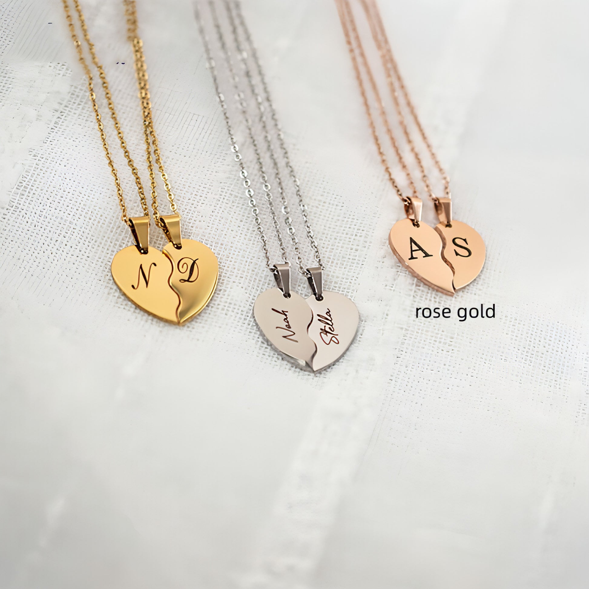 Personalized Stainless Steel Heart-shaped Necklace