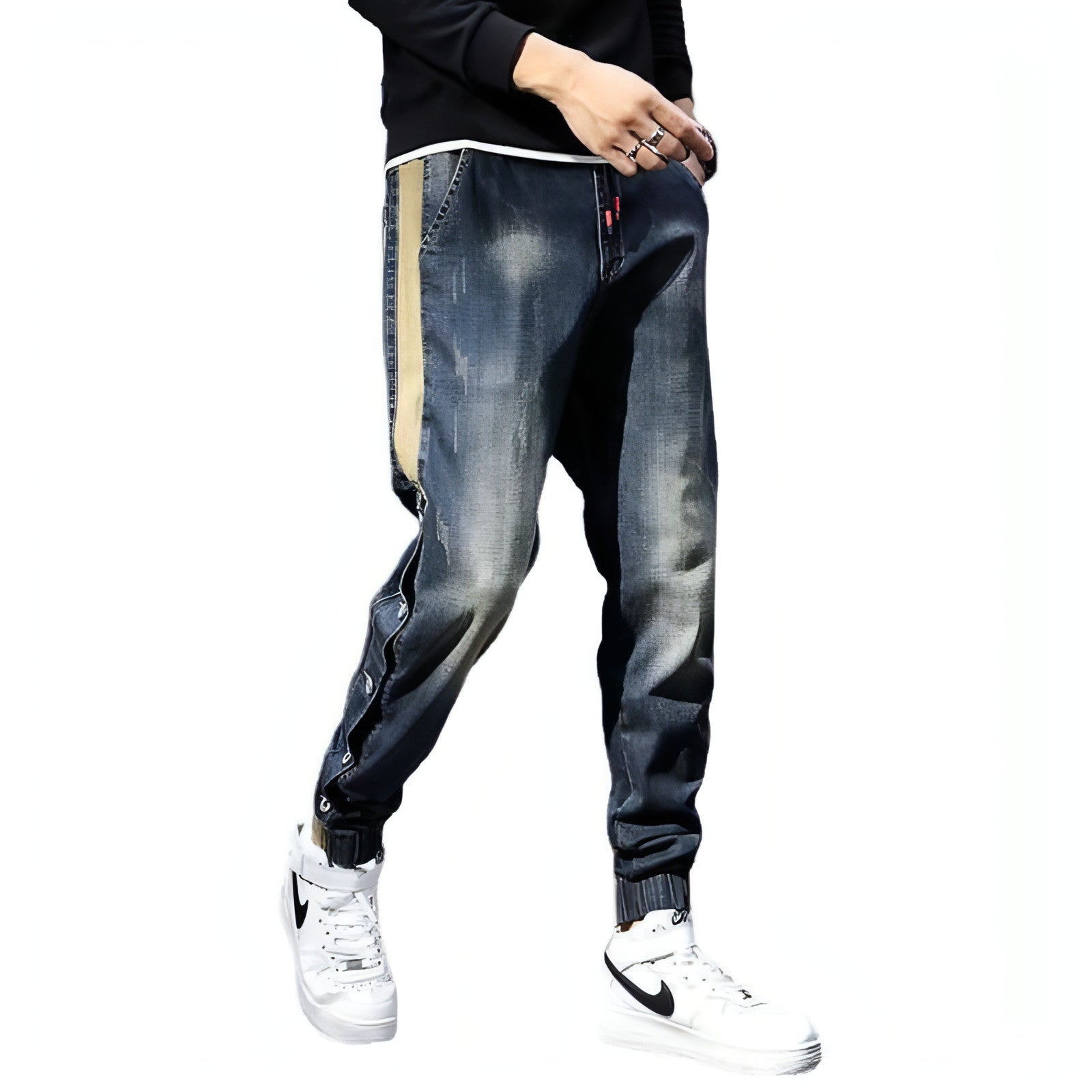 UrbanEase™ – Cropped Harem Denim Pants