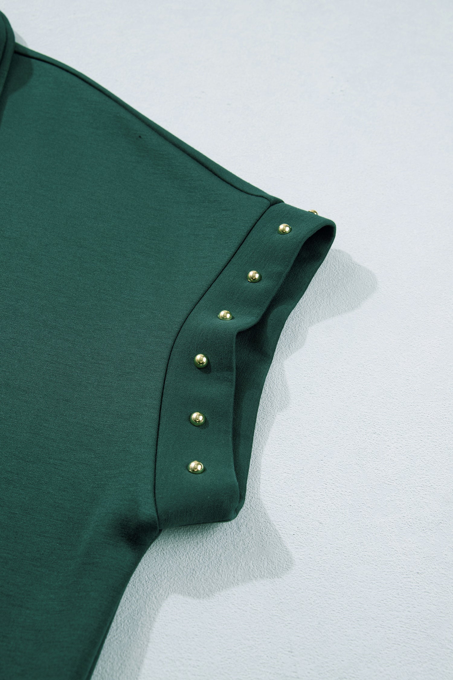 Evergreen Plus Size Glow Studded Zip up T Shirt Dress with Pockets