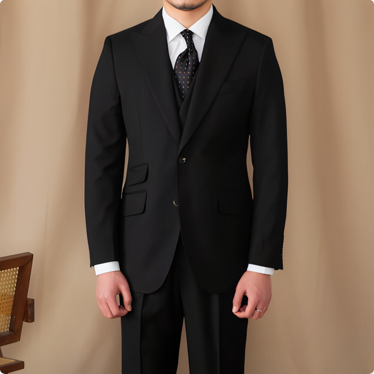 Woolverton™ – Three-Piece Pure Wool Business Suit