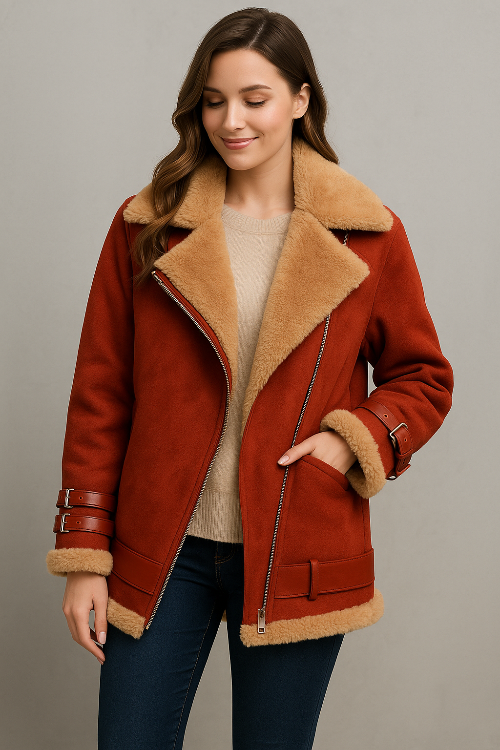 A1. Jacke Damenmantel Winter Oberbekleidung Mode Übergröße Mantel für Frauen Dicke Damen Herbstjacke
