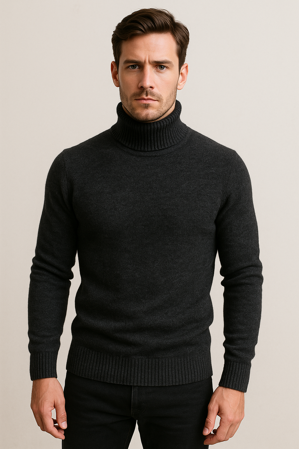 Suéter de cuello alto para hombre