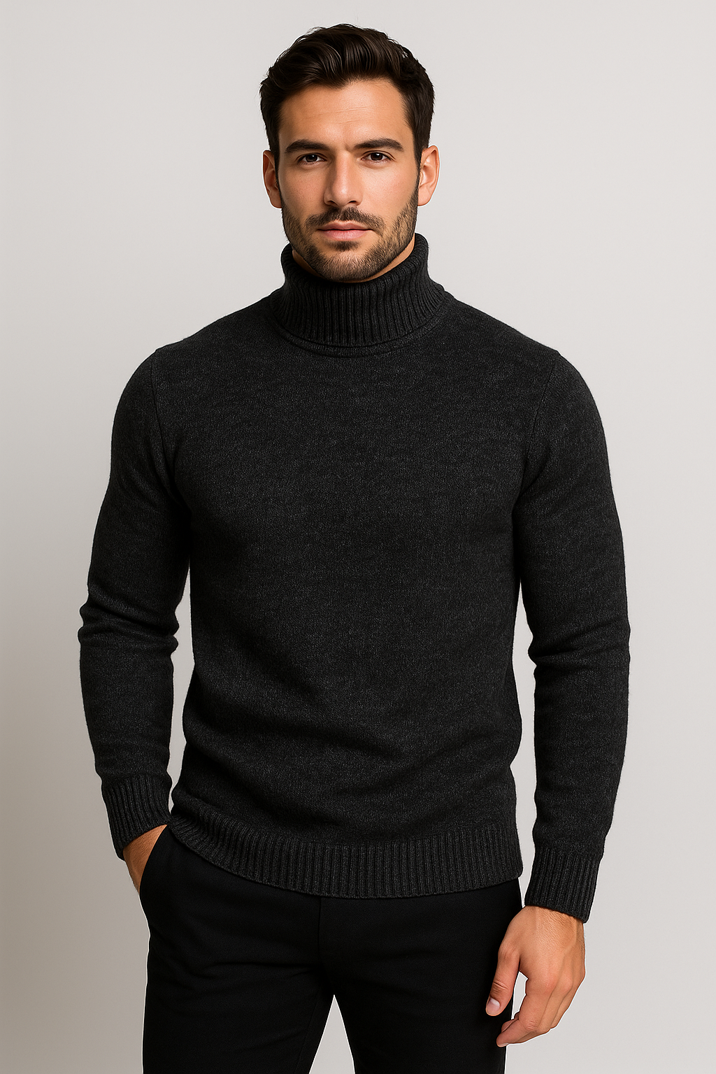 Suéter de cuello alto para hombre