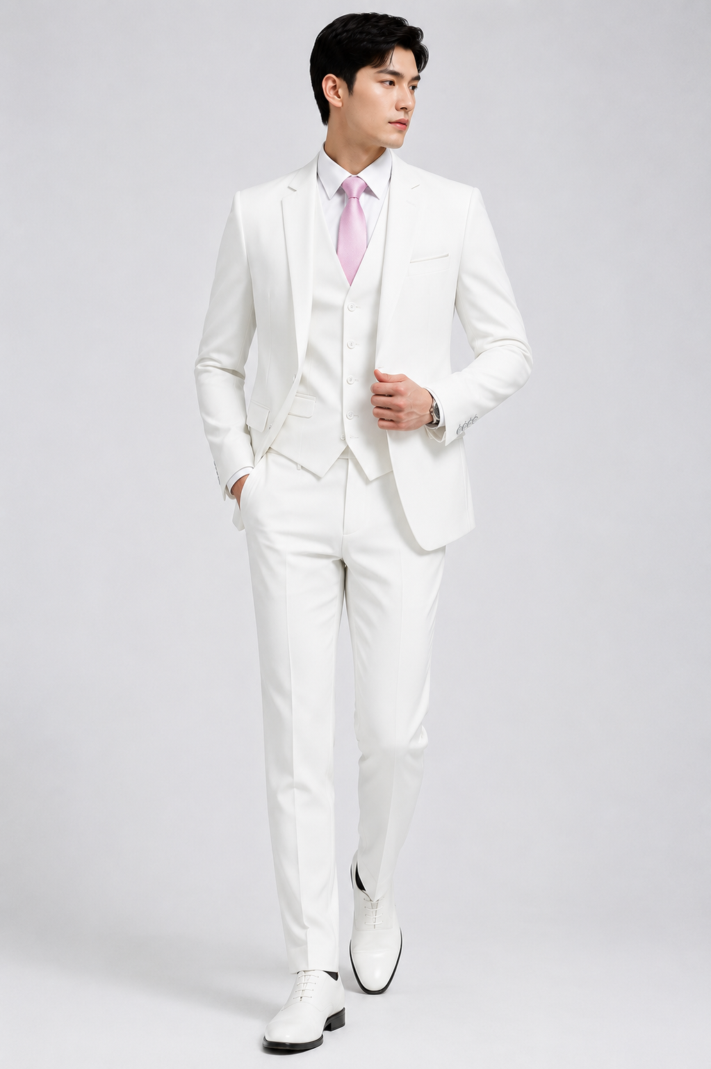 VELMONT™ Executive Three-Piece Business Suit – Slim Fit Blazer, Vest & Trousers Set
