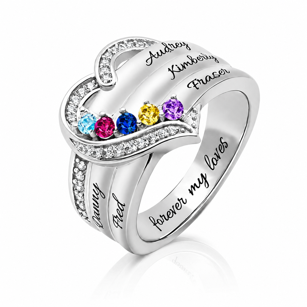 Fashionable And Individual Birthday Stone Ring For Women