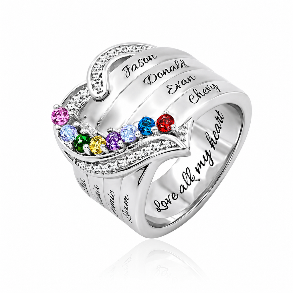 Fashionable And Individual Birthday Stone Ring For Women