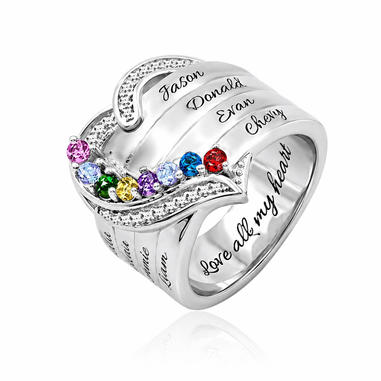 Fashionable And Individual Birthday Stone Ring For Women