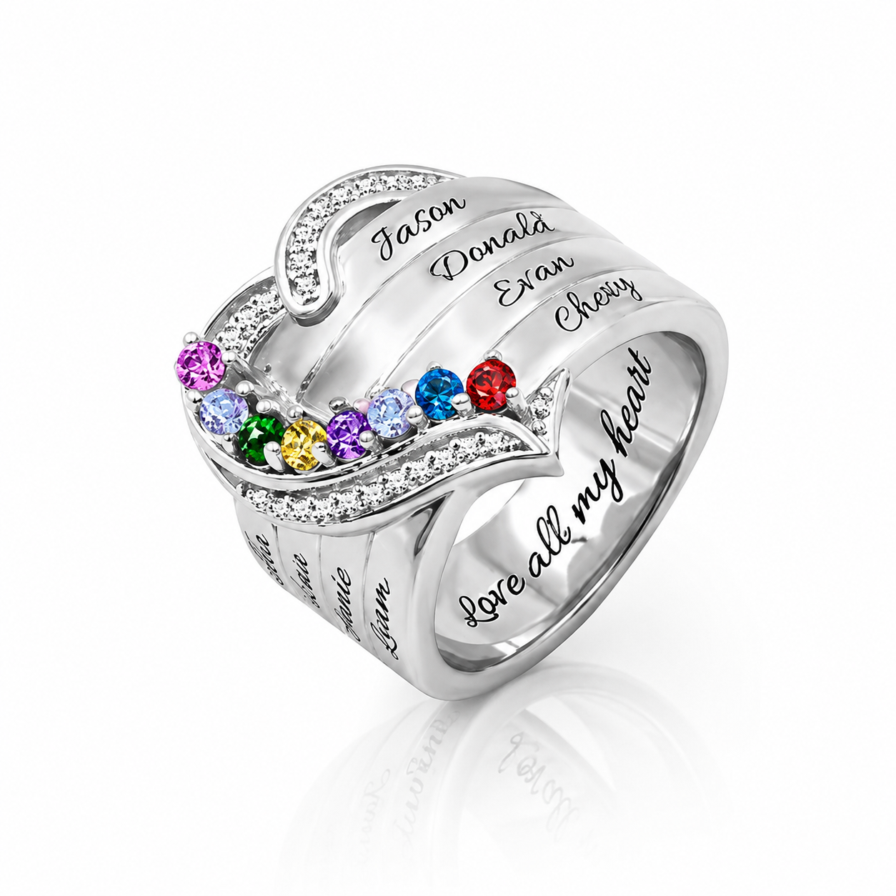 Fashionable And Individual Birthday Stone Ring For Women