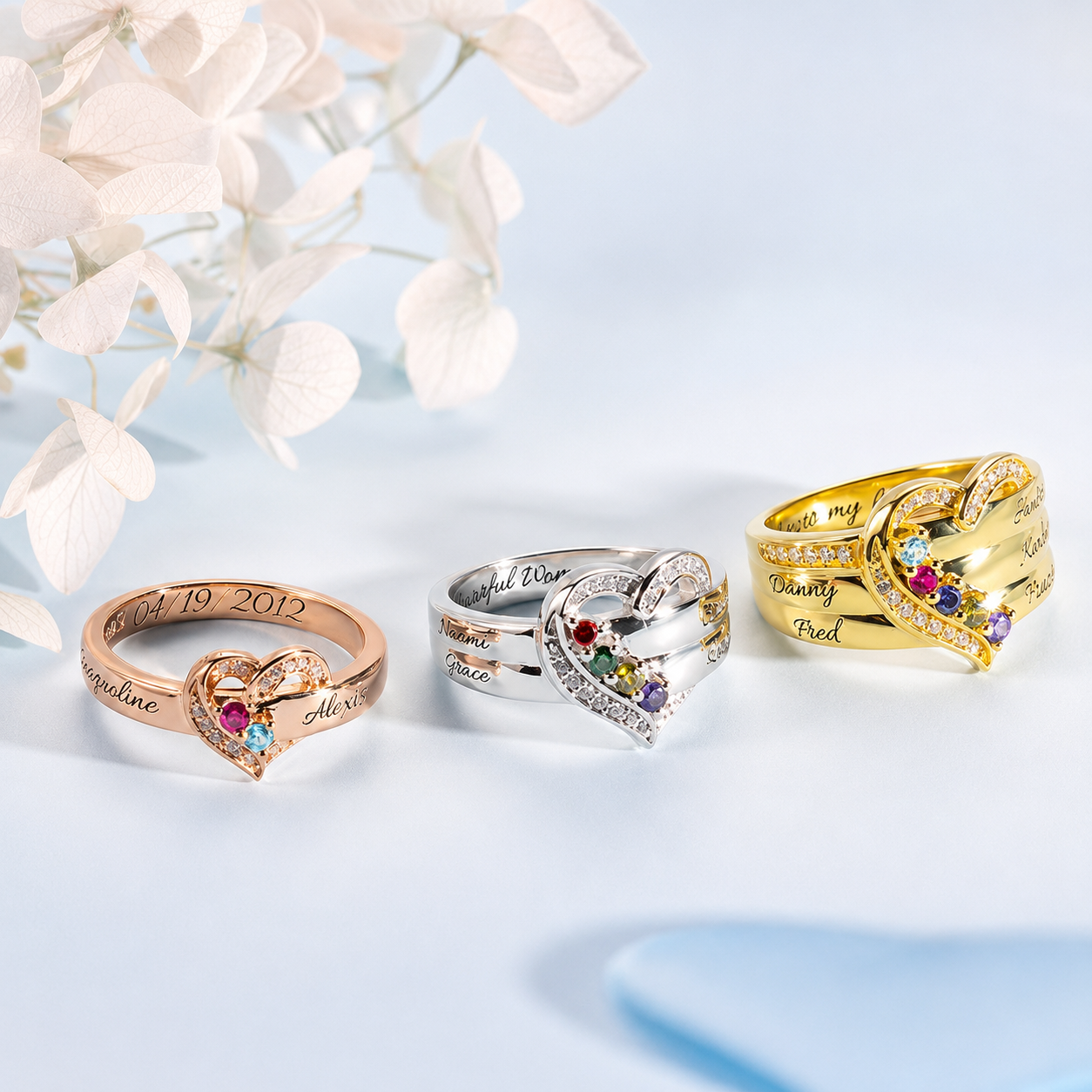 Fashionable And Individual Birthday Stone Ring For Women