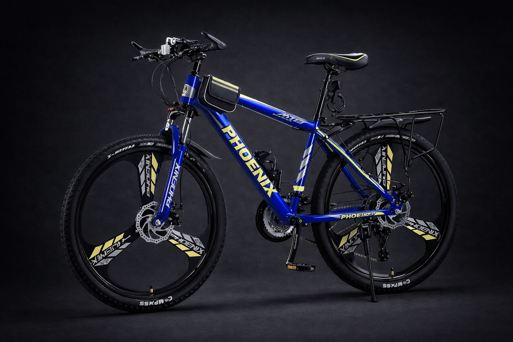 PHOENIX™ Variable Speed Mountain Bike – 24/26 Inch Hardtail MTB with Dual Disc Brakes