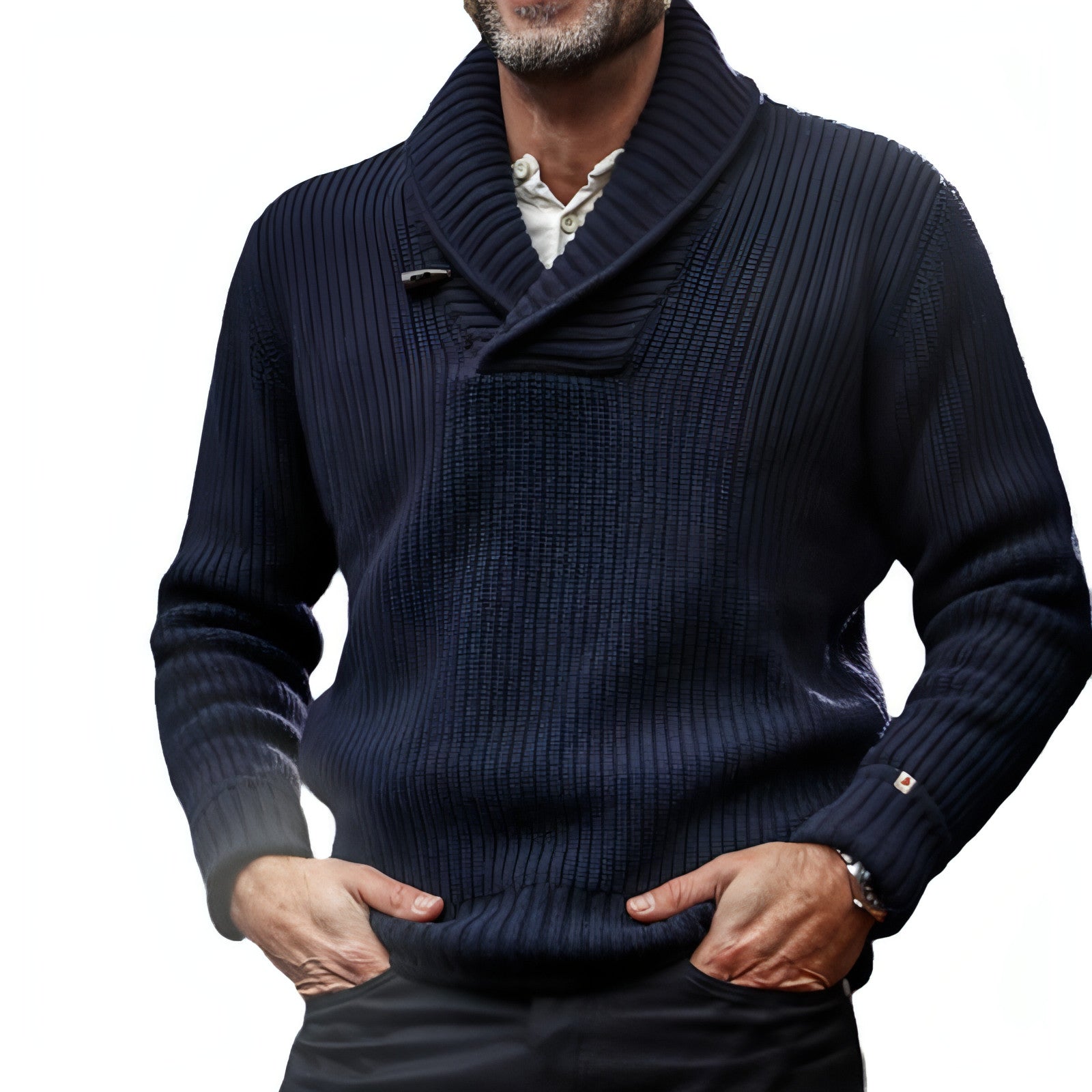 Top con cremallera vintage europeo y americano para hombre