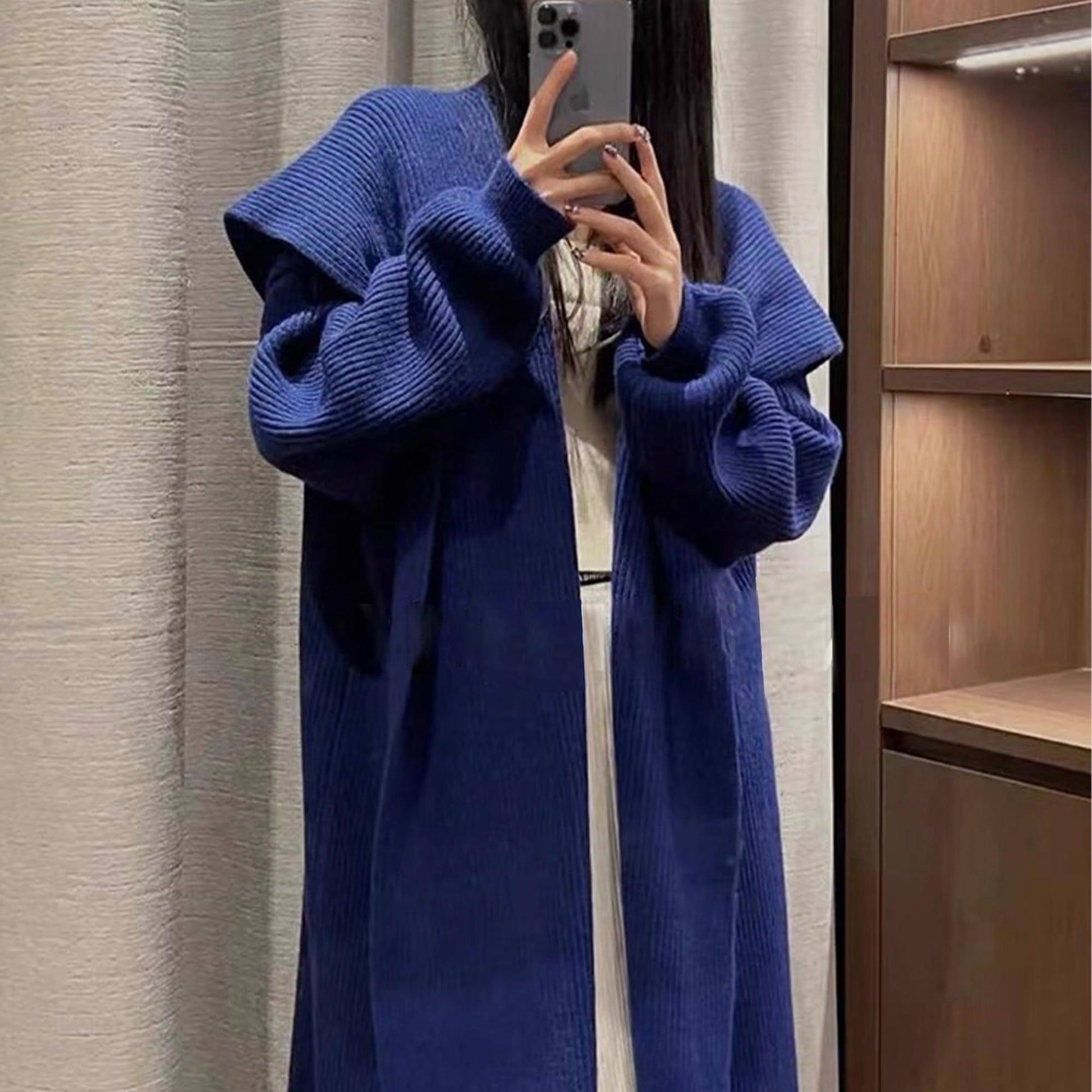Suéter de lana de alpaca verde para mujer, abrigo, cárdigan, ropa hecha a mano