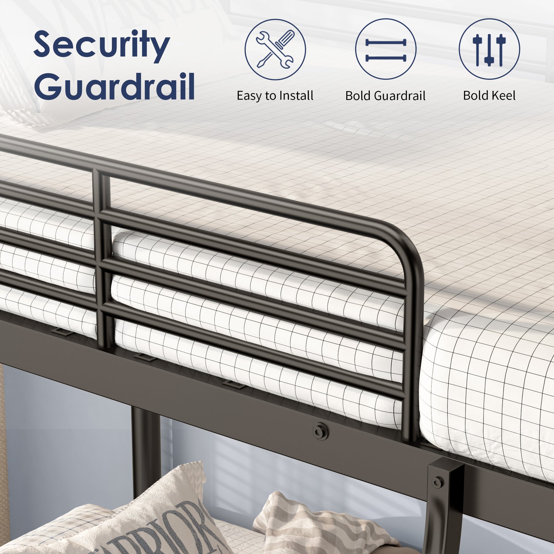 LuneluX_Home – SpaceSaver Loft Bunk Bed (Twin over Twin)