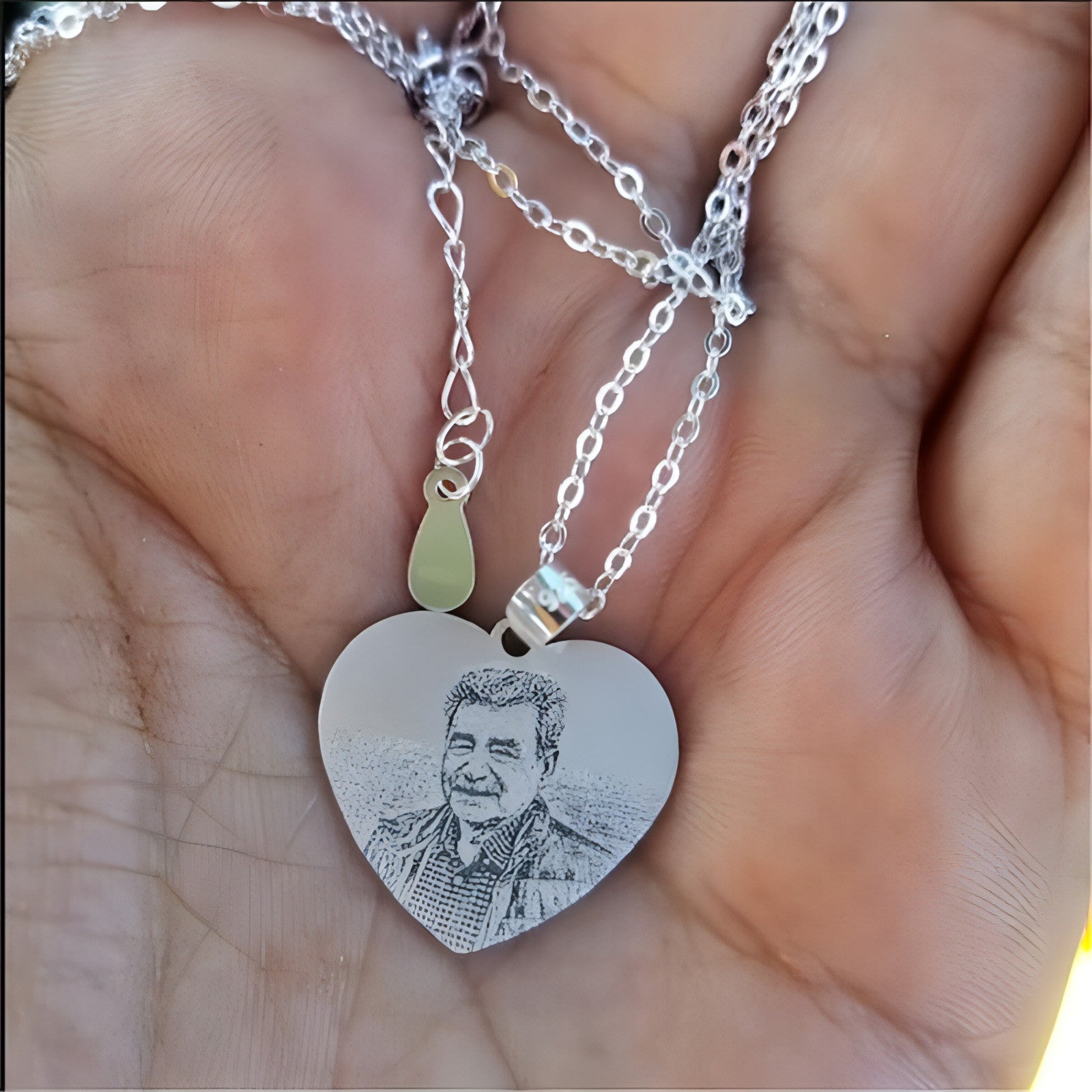 Pattern Photo Carving Personality DIY Titanium Steel Necklace