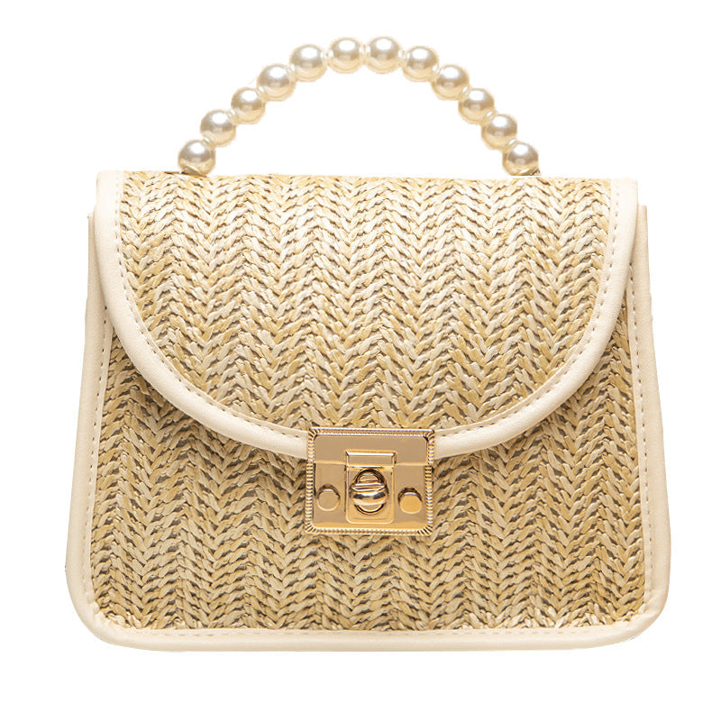 SolunaWeave™ – Petite Pearl Straw Bag