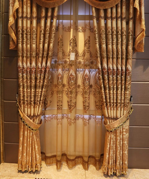 VeloraDrape™ – European Luxury Embroidered Curtains for Grand Spaces