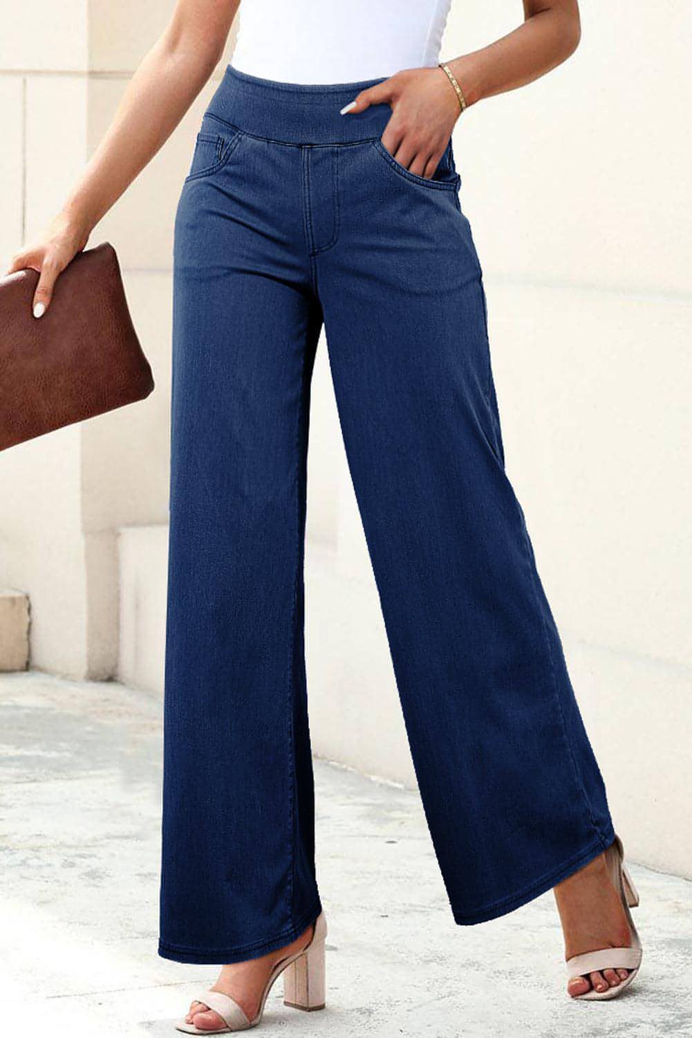 Парус Blue Medium Wash Straight Lease Casual Jeans