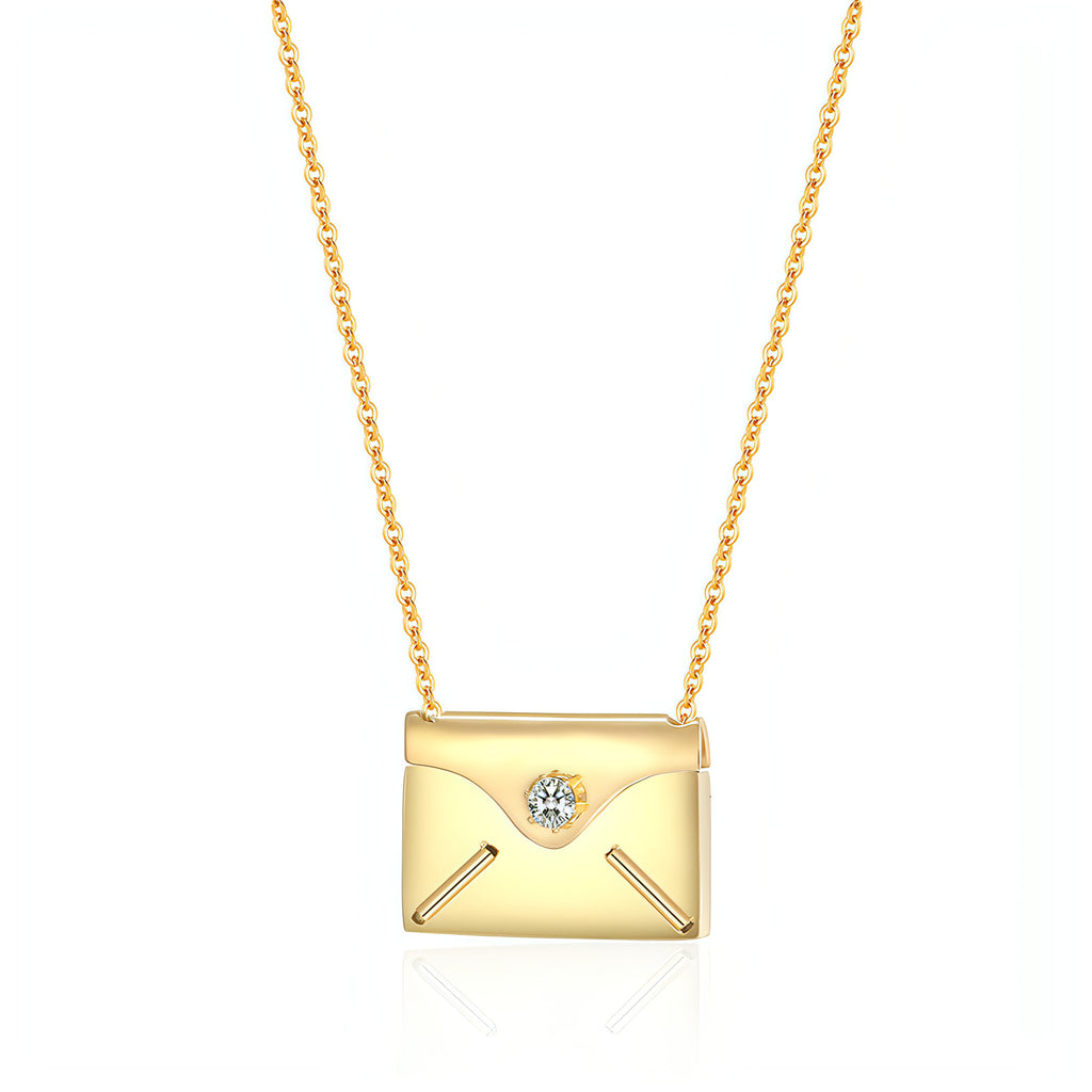 Pullout Envelope Couple Necklace DIY Personalization
