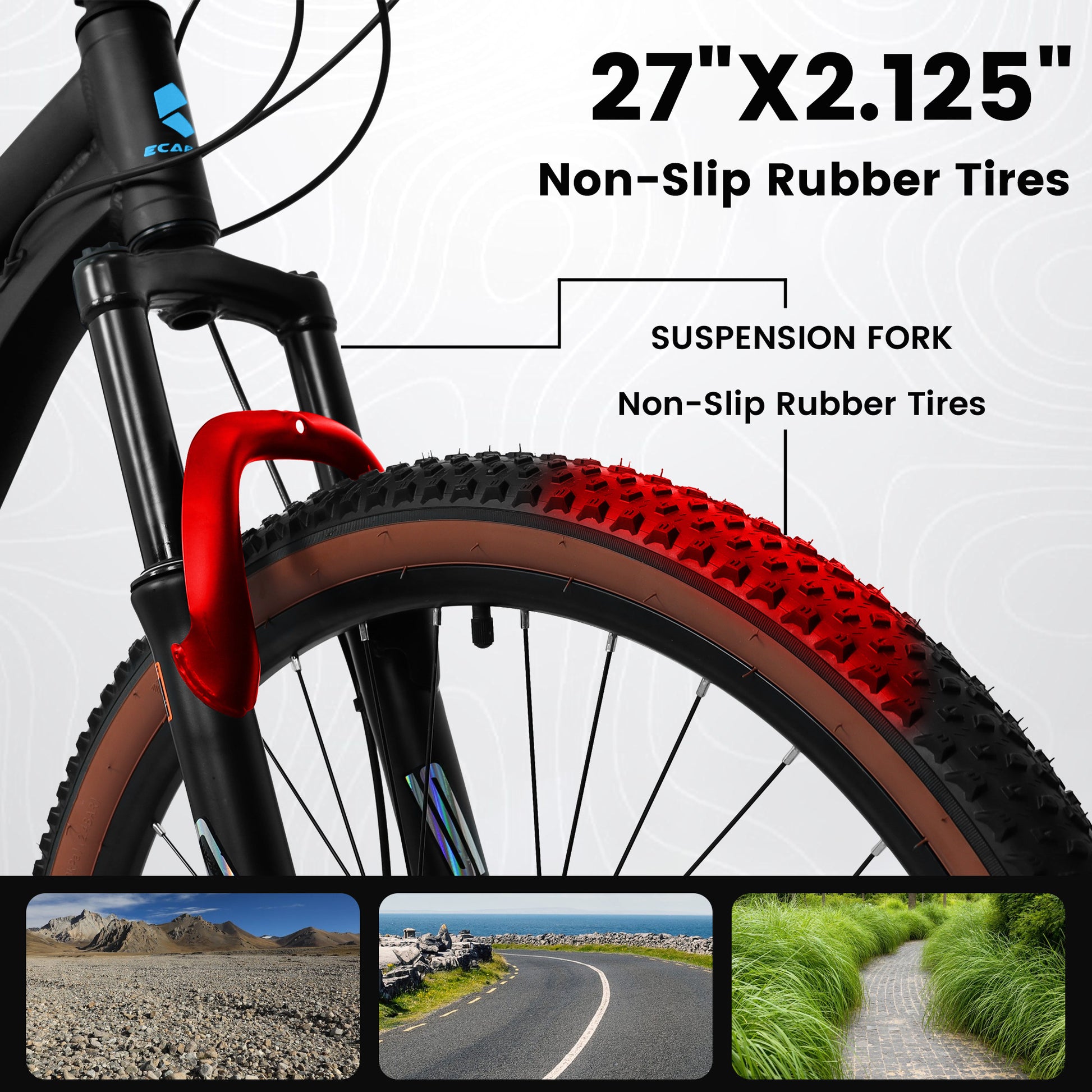 Carpat™ MTB Velocity 27 – 27.5" ALUMINIUM Mountain Bike (21-Speed, Black-Blue)