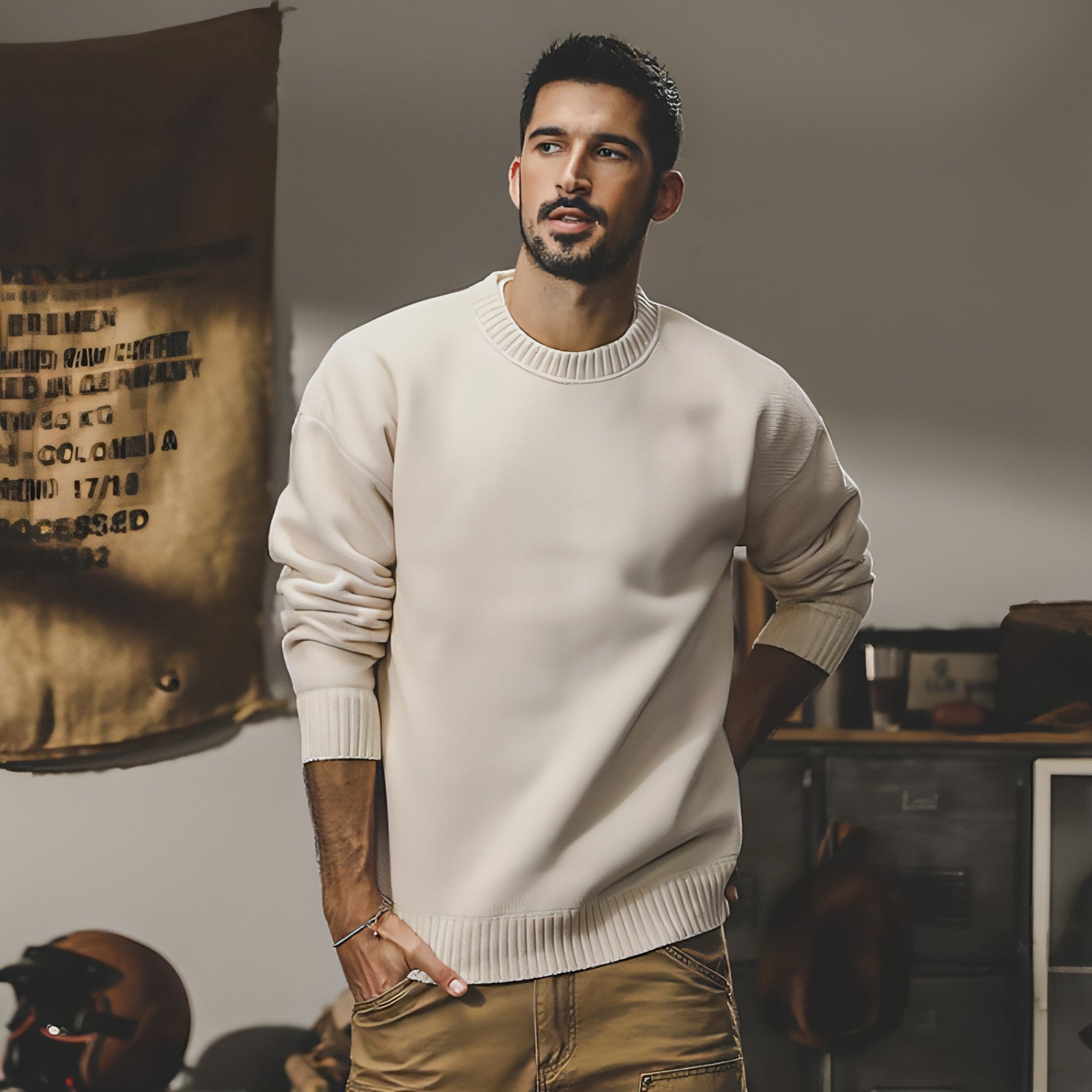 A.1 Suéter de punto básico para ropa interior masculina