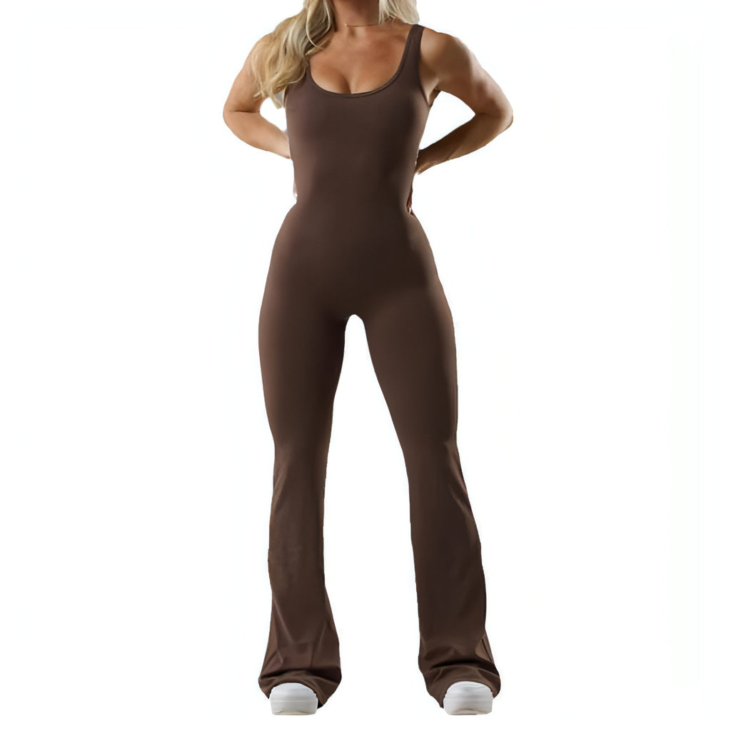 Enger Yoga-Bodysuit, lässig, hohl, nahtlos, für Damen (Leggings)