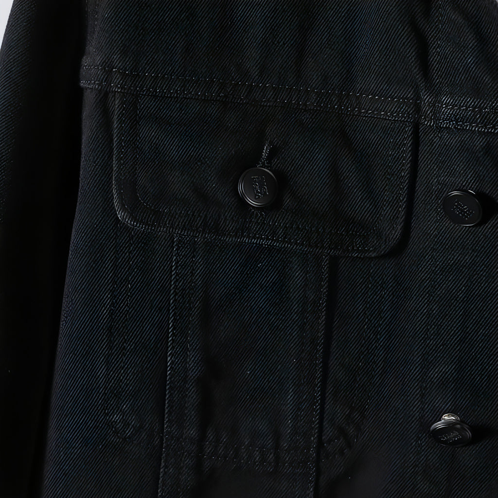 Herren Denim Kleidung Schwarzes Hemd