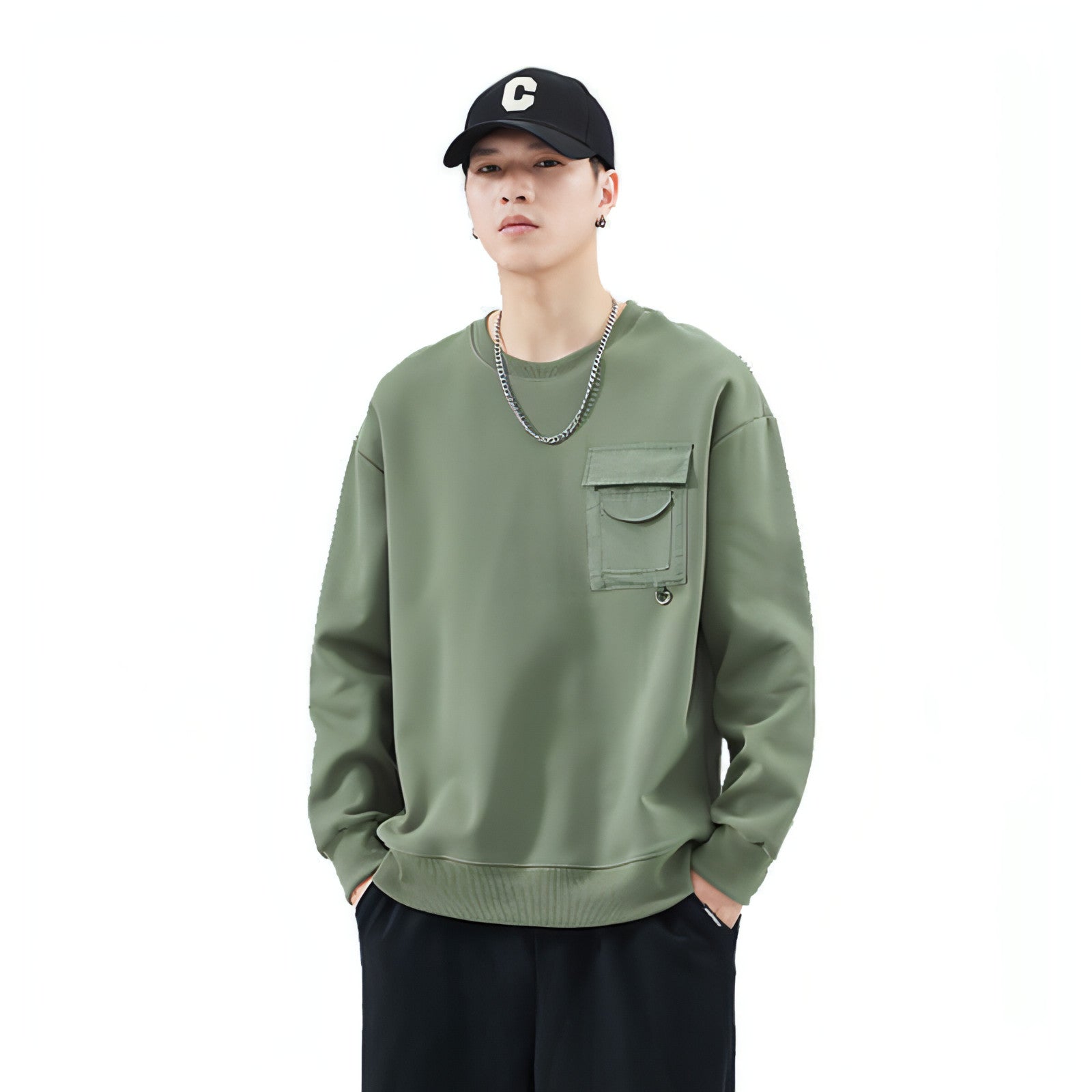 Men's Autumn Loose Round Neck Sweater